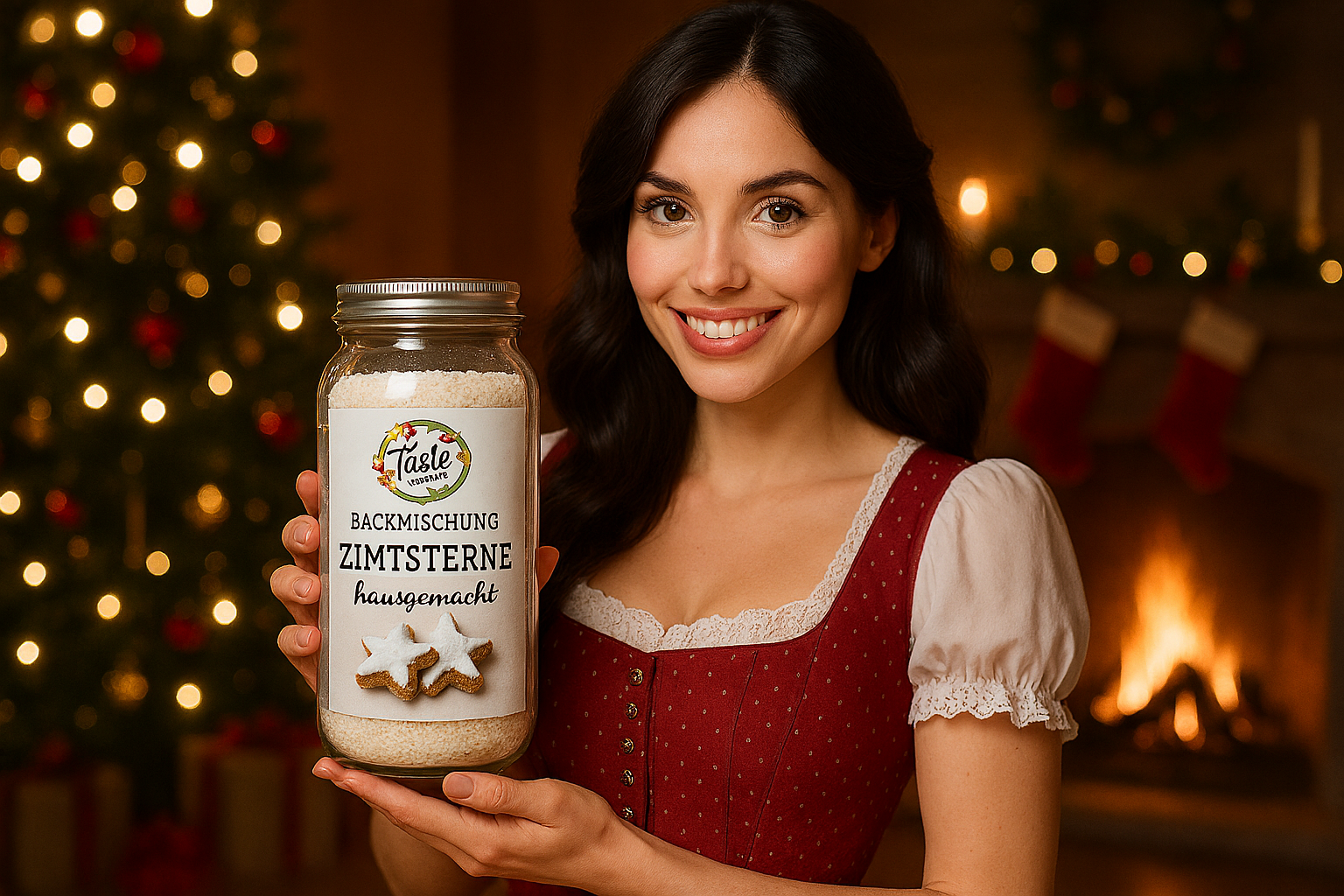 Zimtsterne Backmischung Einmachglas Weihnacht Familie