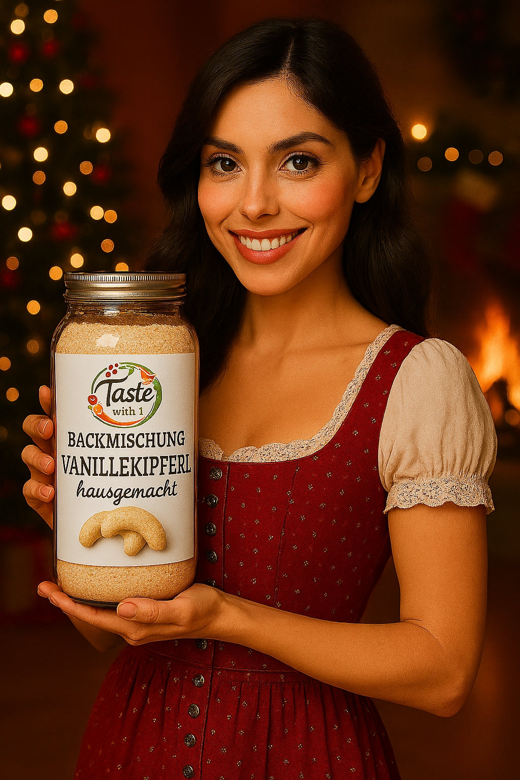 Vanillekipferl Backmischung Einmachglas Weihnacht Familie